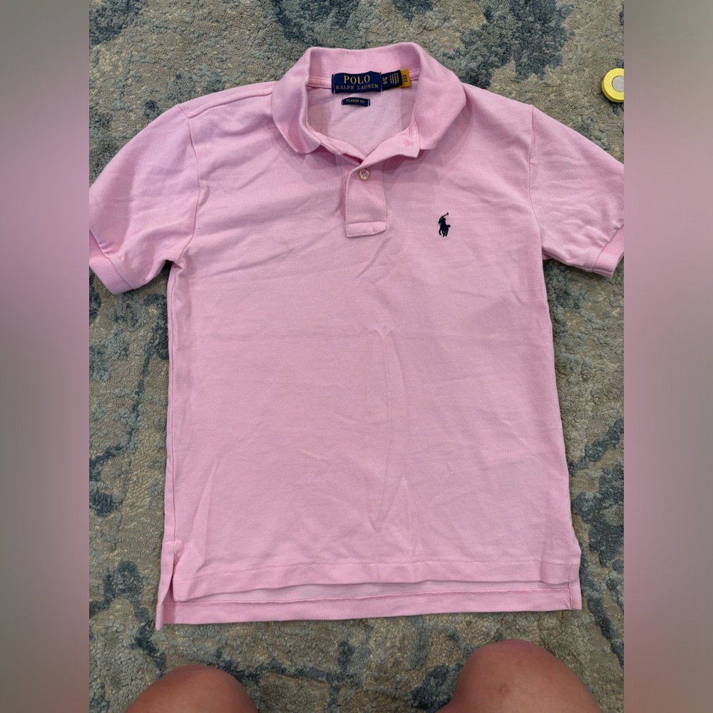 Polo Ralph Lauren boys pale pink polo size 8